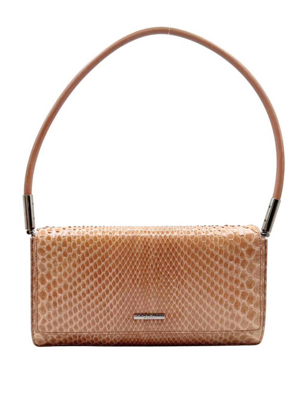 Vintage GUCCI Tom Ford Era Tan Python Shoulder Bag